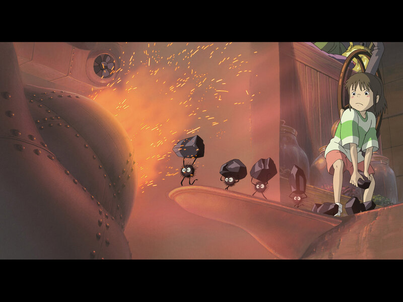 Soot sprites in a steam-powered workshop