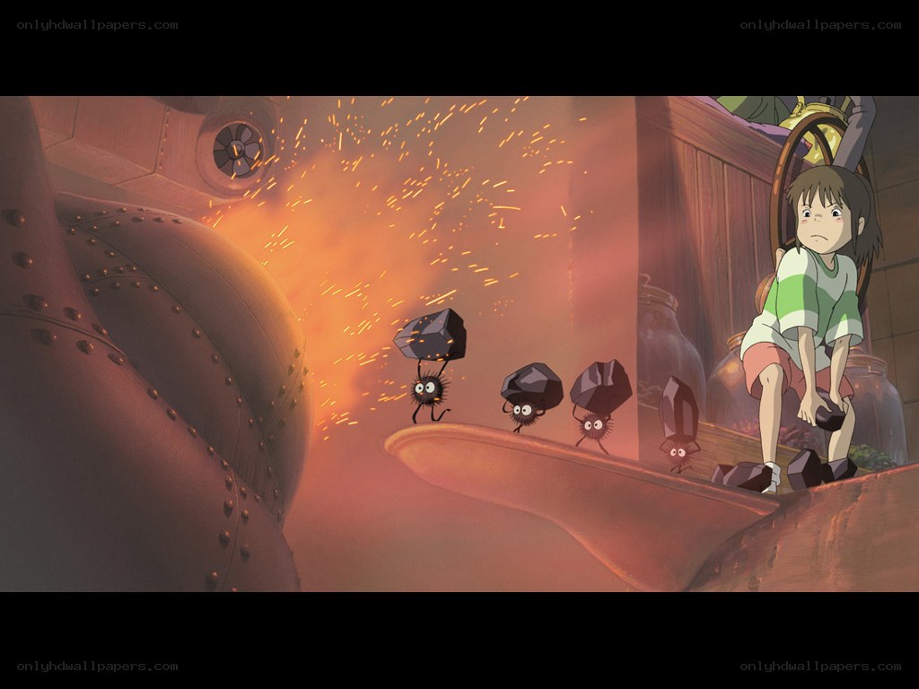 Soot sprites in a steam-powered workshop
