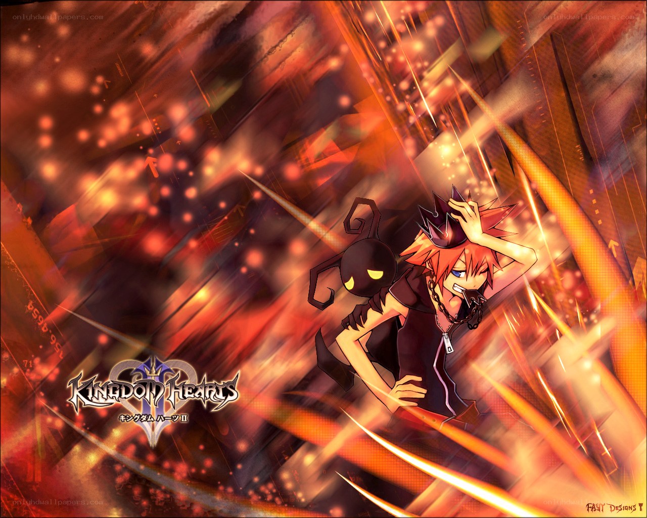 Sora and a Heartless in action