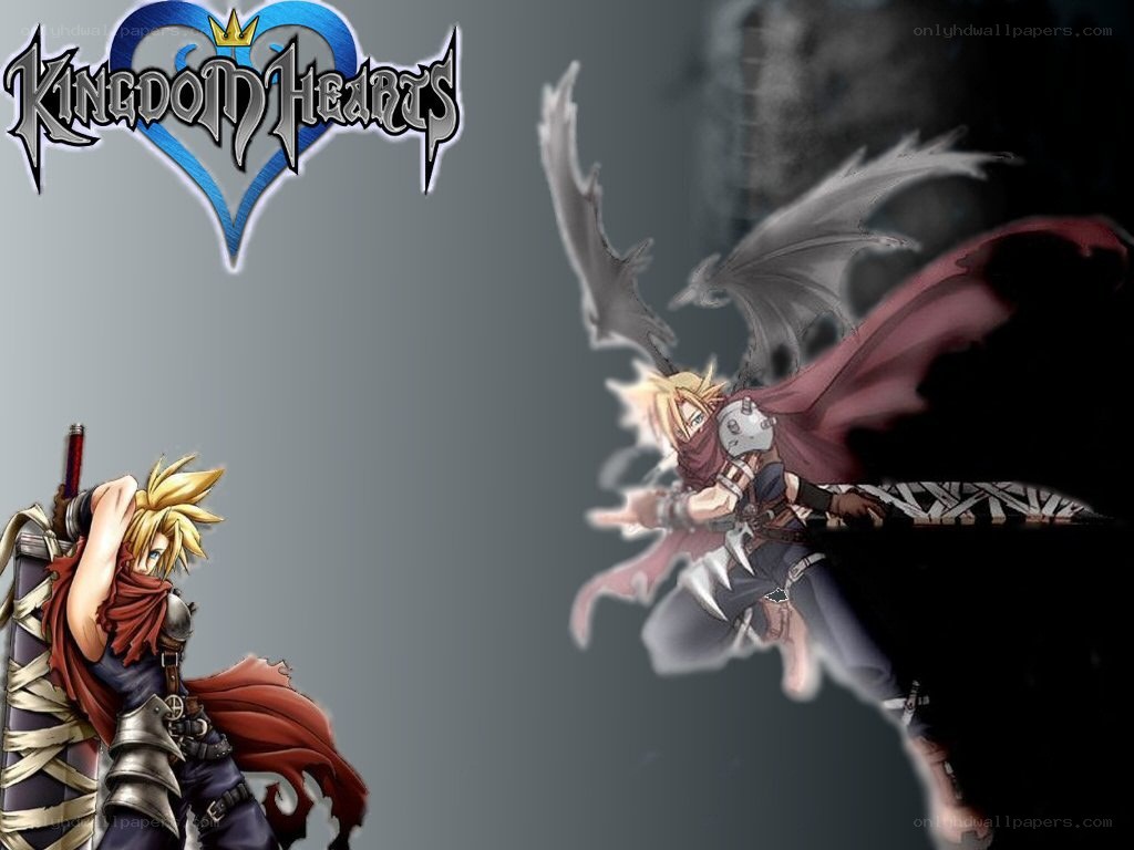 Sora and Cloud in Kingdom Hearts