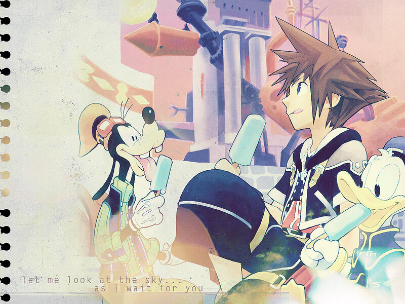 Sora and Friends Eating Ice Cream