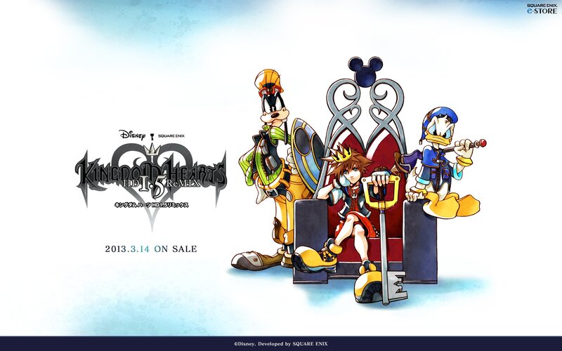 Sora and Friends on a Throne — White