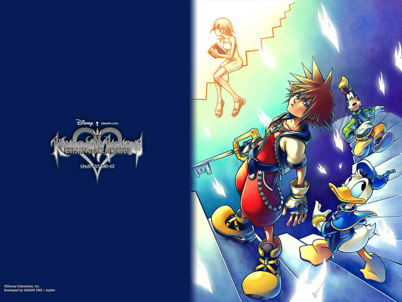 Sora and Friends on Stairs