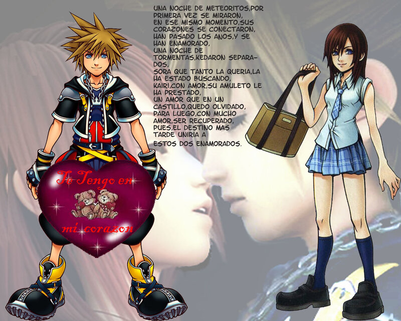 Sora and Kairi love scene