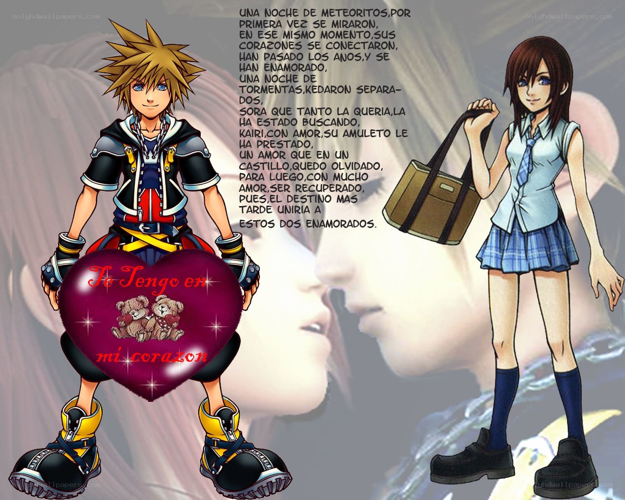 Sora and Kairi love scene