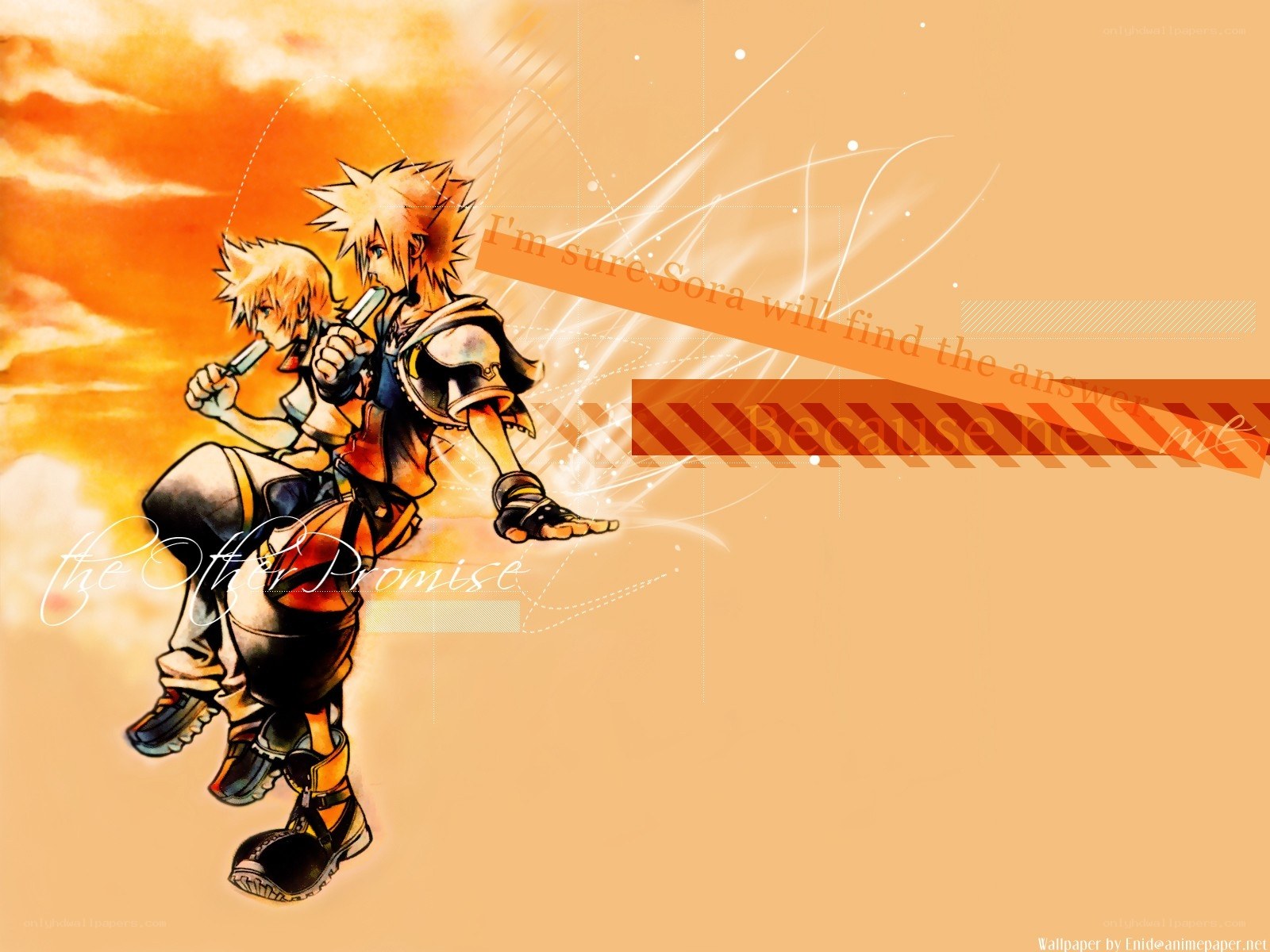 Sora and Riku in action