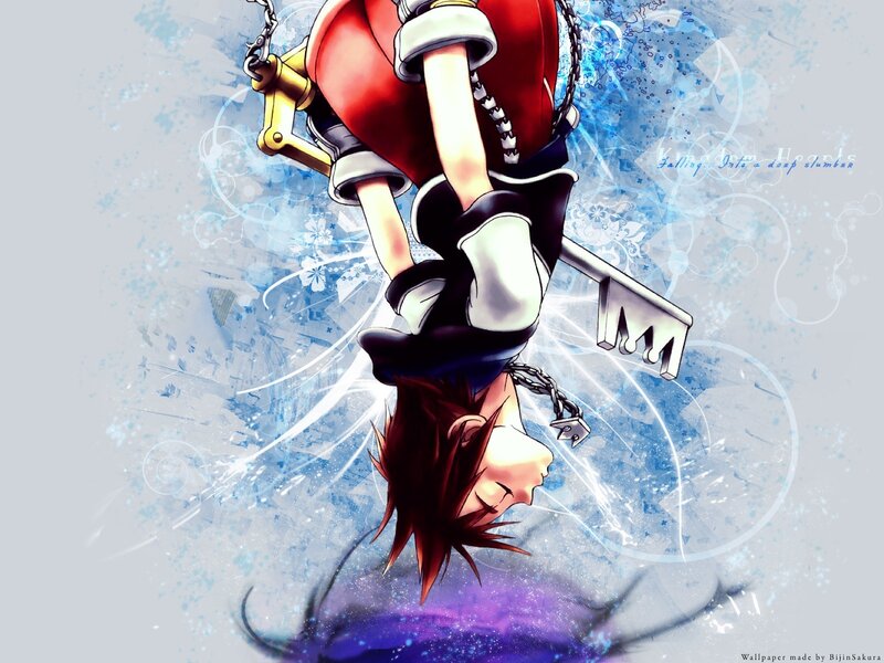 Sora falling into darkness