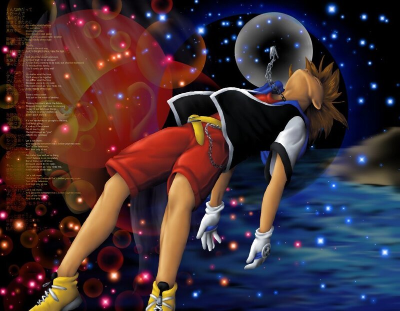Sora floating in space