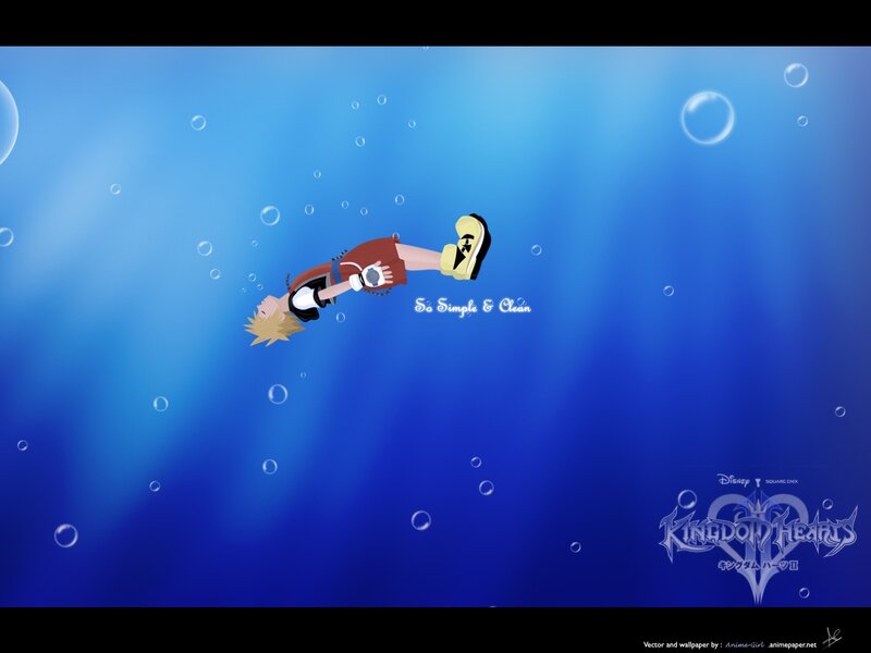 Sora swimming underwater