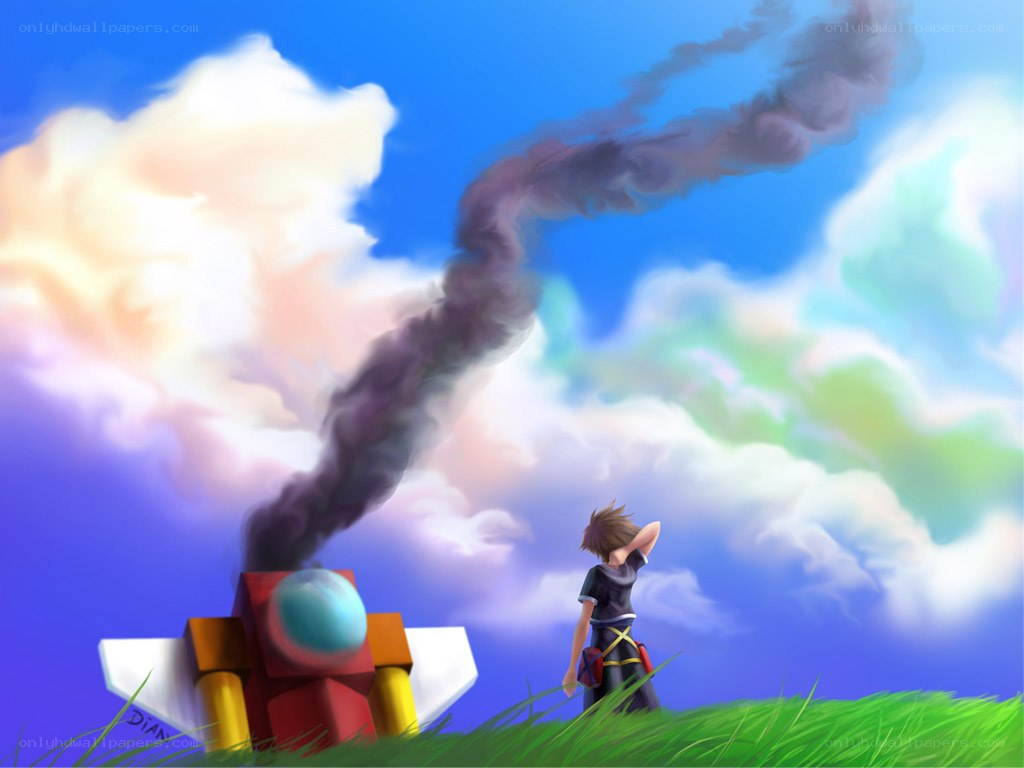 Sora watches the smoke
