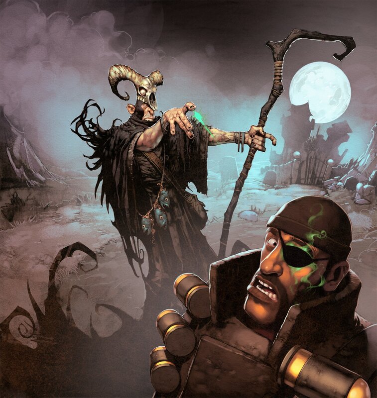 Sorcerer confronts a soldier