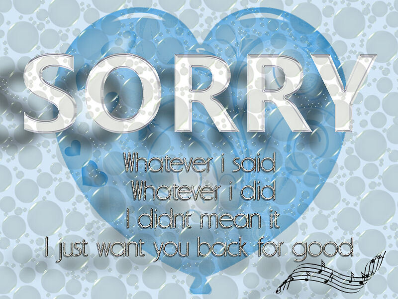 Sorry message with heart