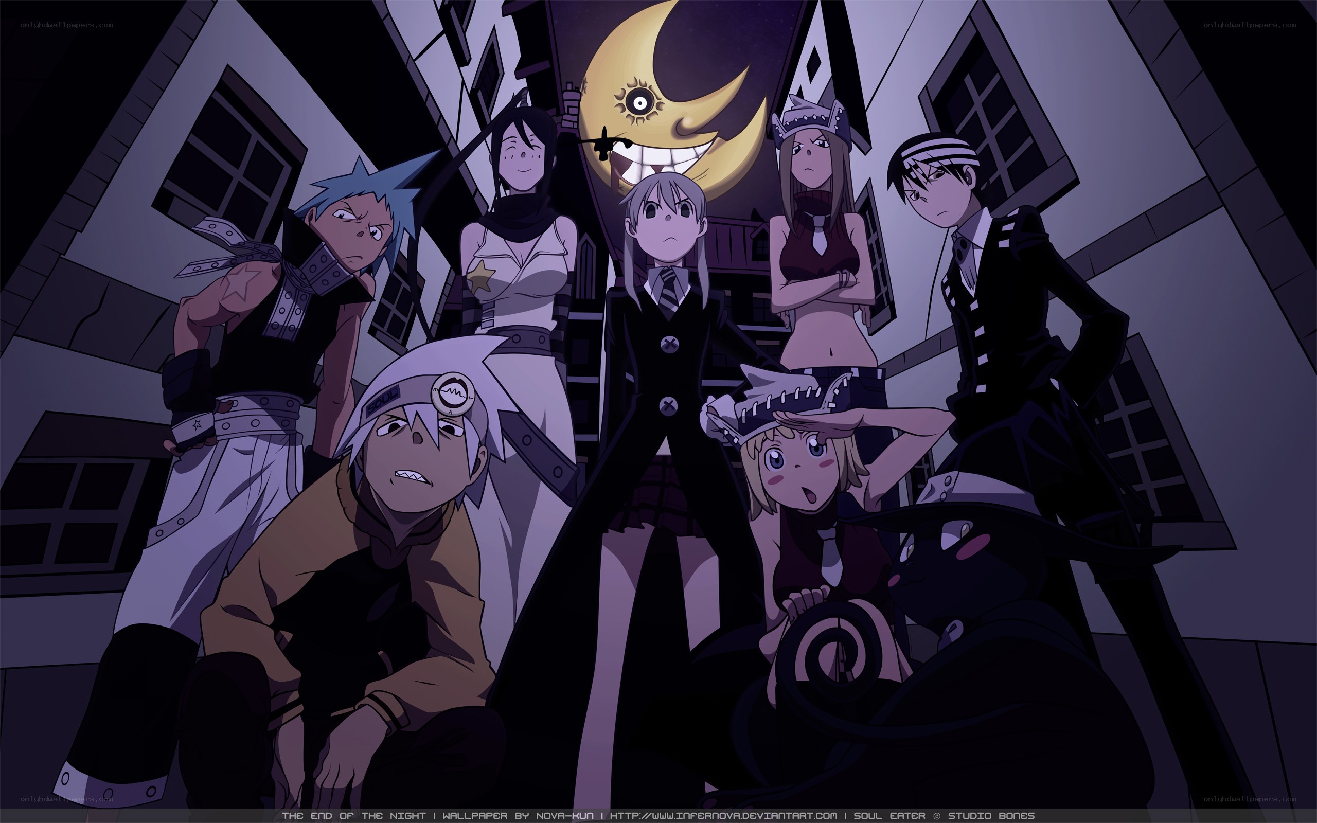 Soul Eater characters at night