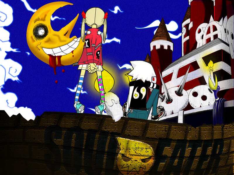 Soul Eater characters at night