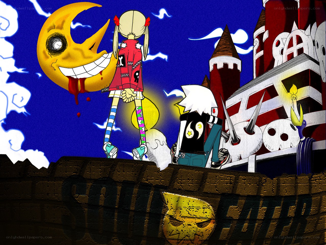 Soul Eater characters at night