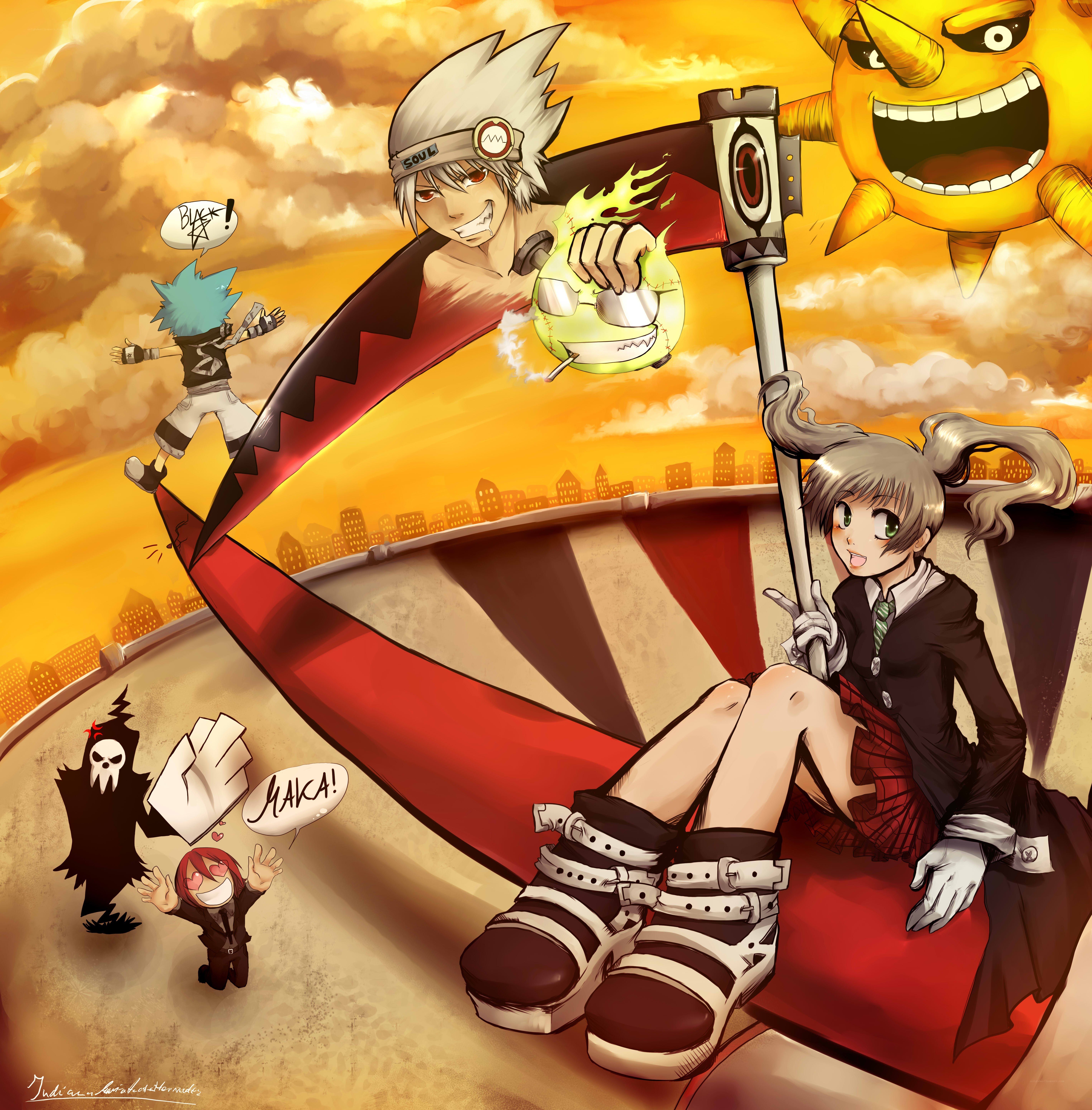 Soul Eater characters in action