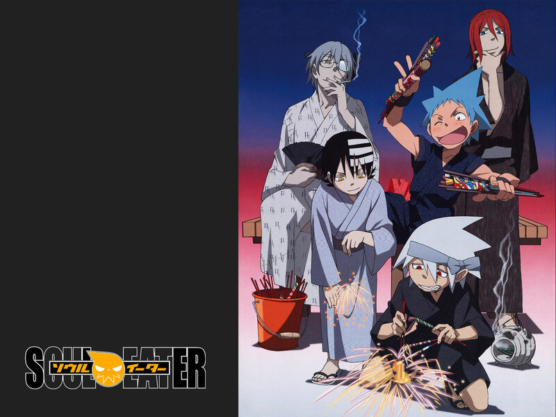 Soul Eater characters in yukata
