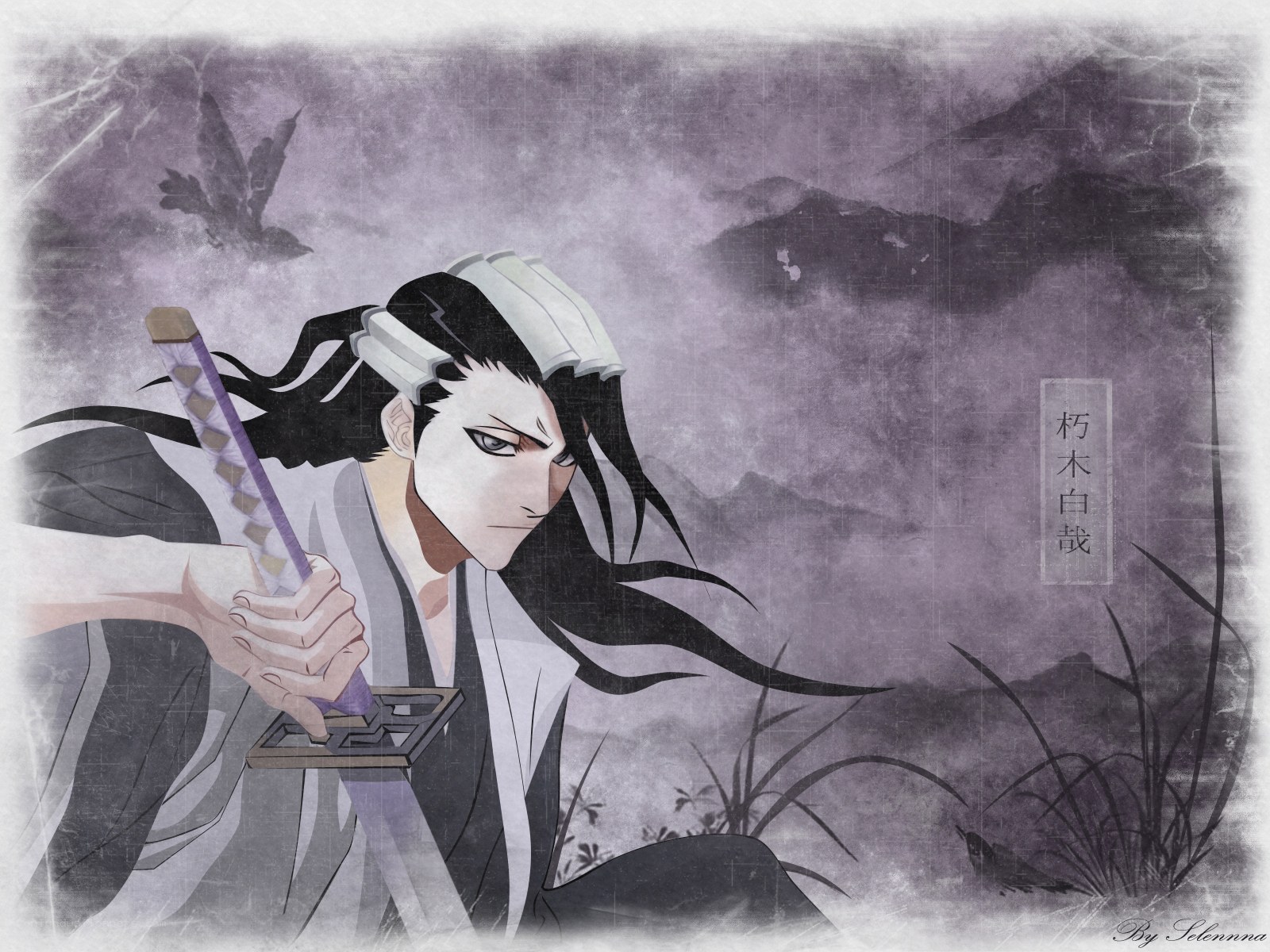 Soul Reaper in a Misty Landscape