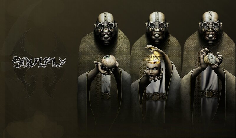 Soulfly album art with three figures