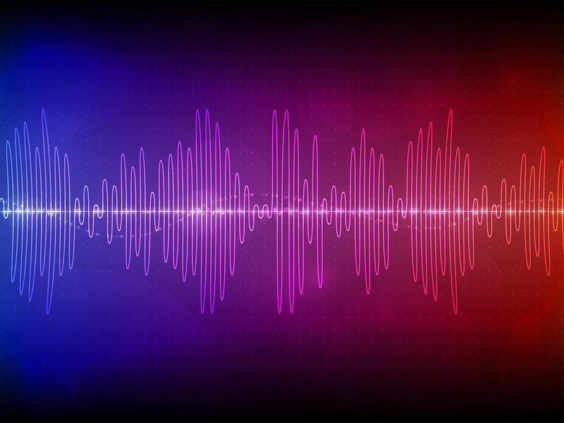 Sound Wave Visualization — Blue, Dynamic