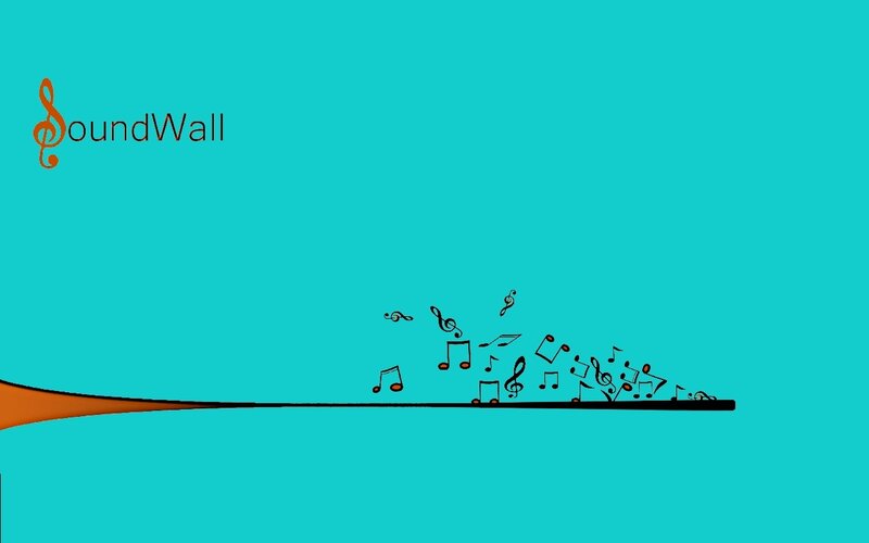 SoundWall logo with music notes
