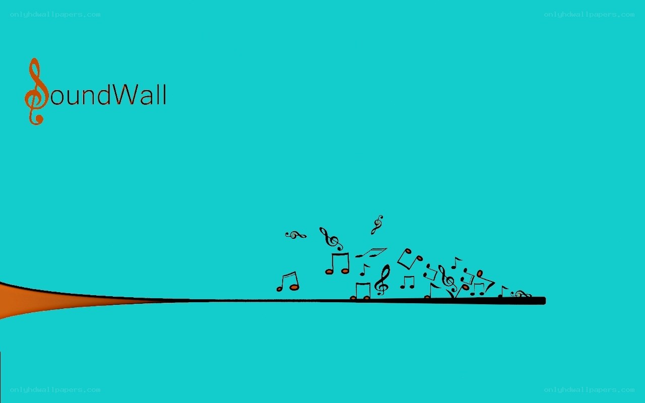 SoundWall logo with music notes