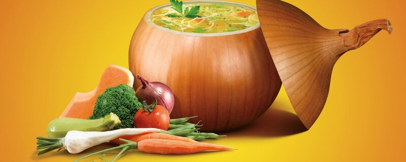 Soup in Onion Bowl