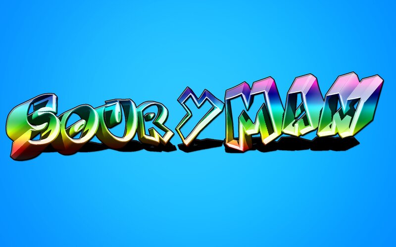 Sour Man graffiti text
