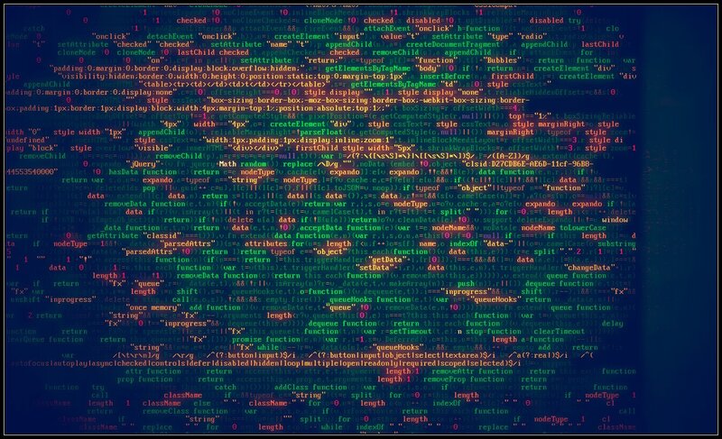 source code on dark background
