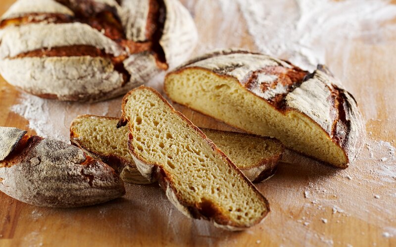 Sourdough Bread on Wood