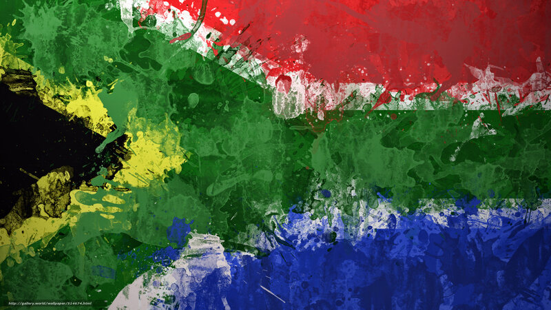 South Africa flag abstract art