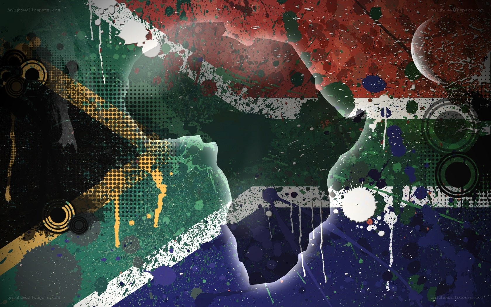 South Africa flag art