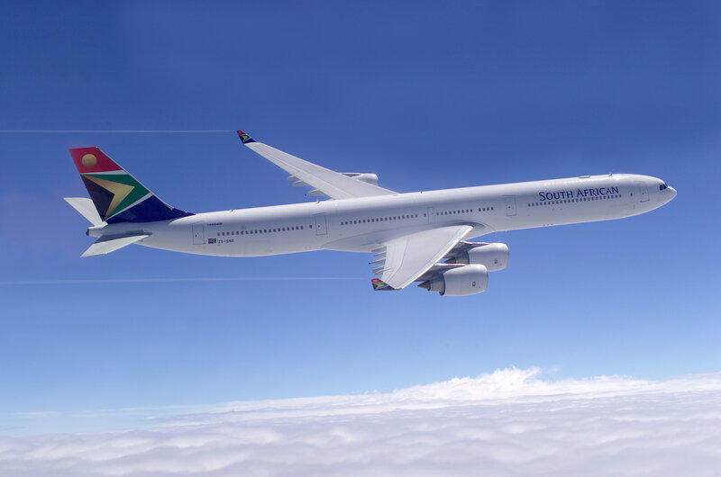 South African Airways aircraft in flight