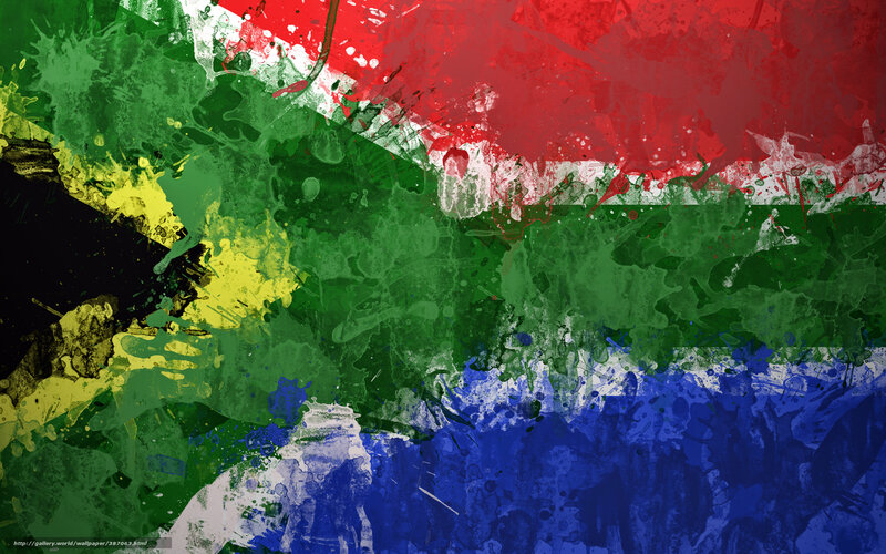 South African Flag Splatter