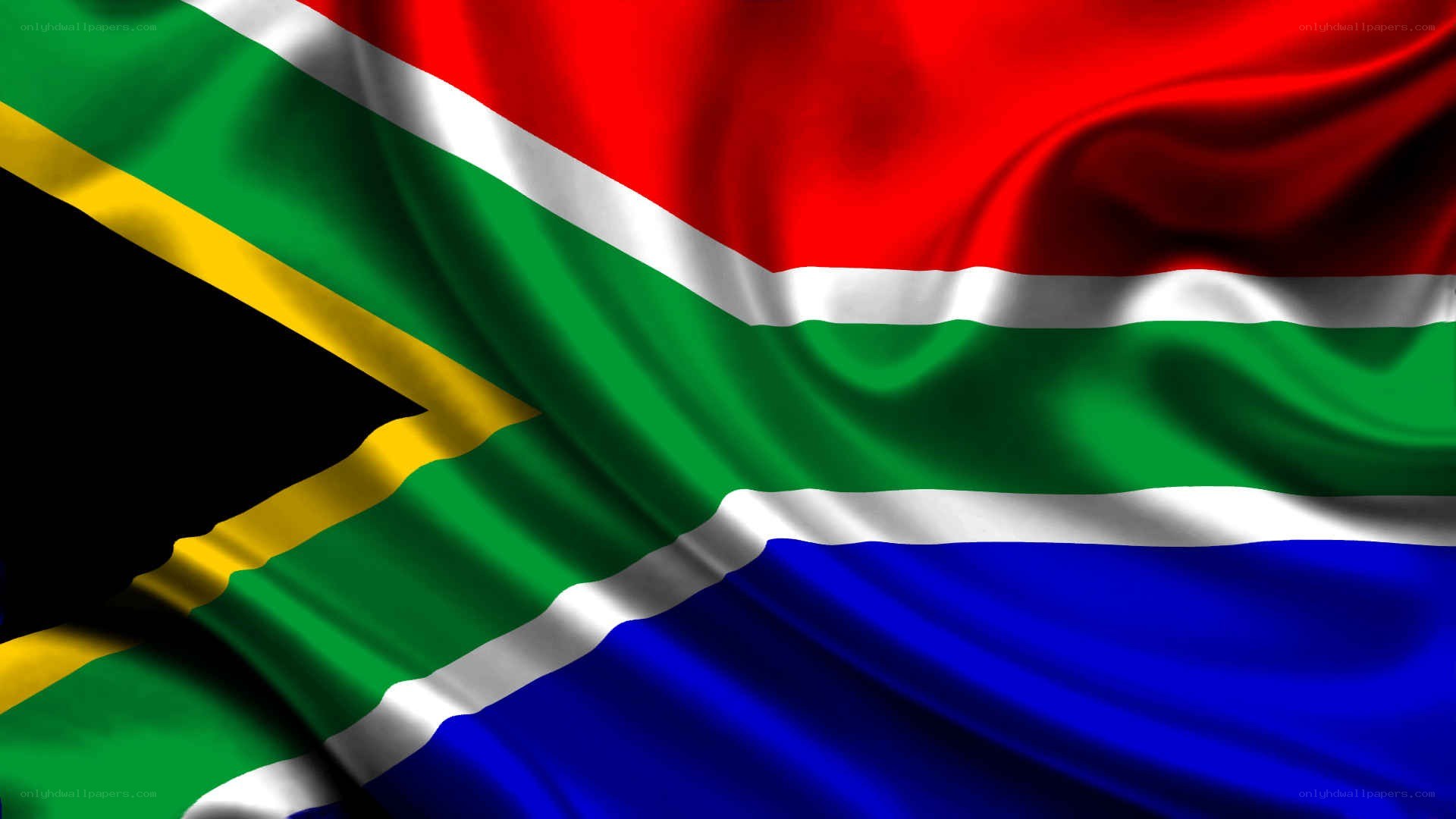 South African flag waving