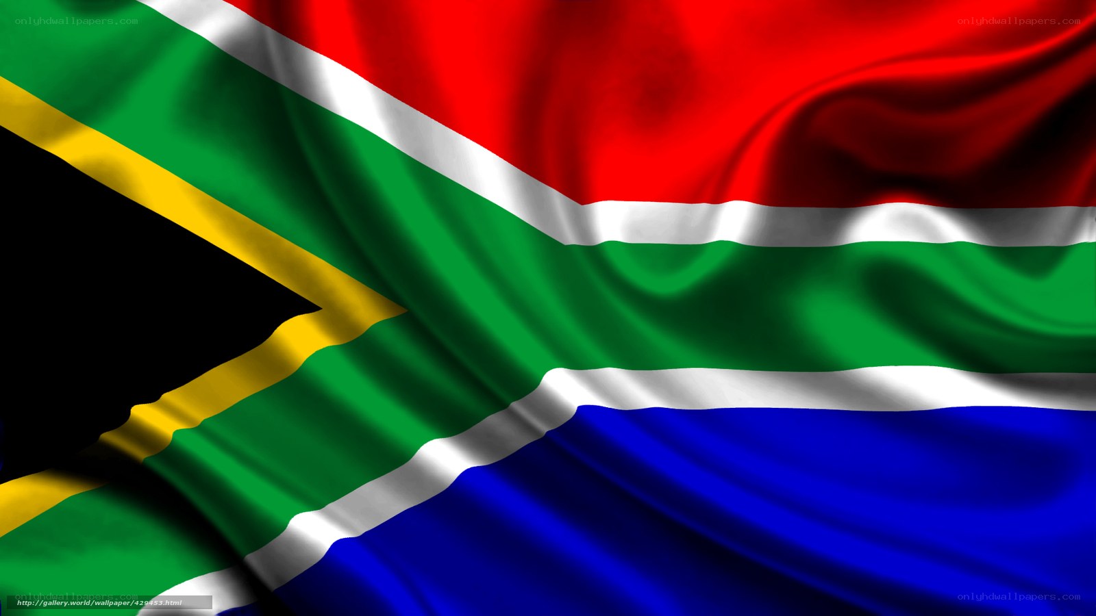 South African flag waving