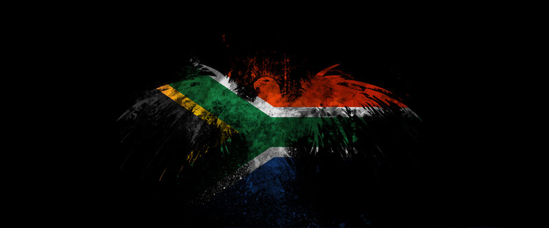 South African flag with eagle