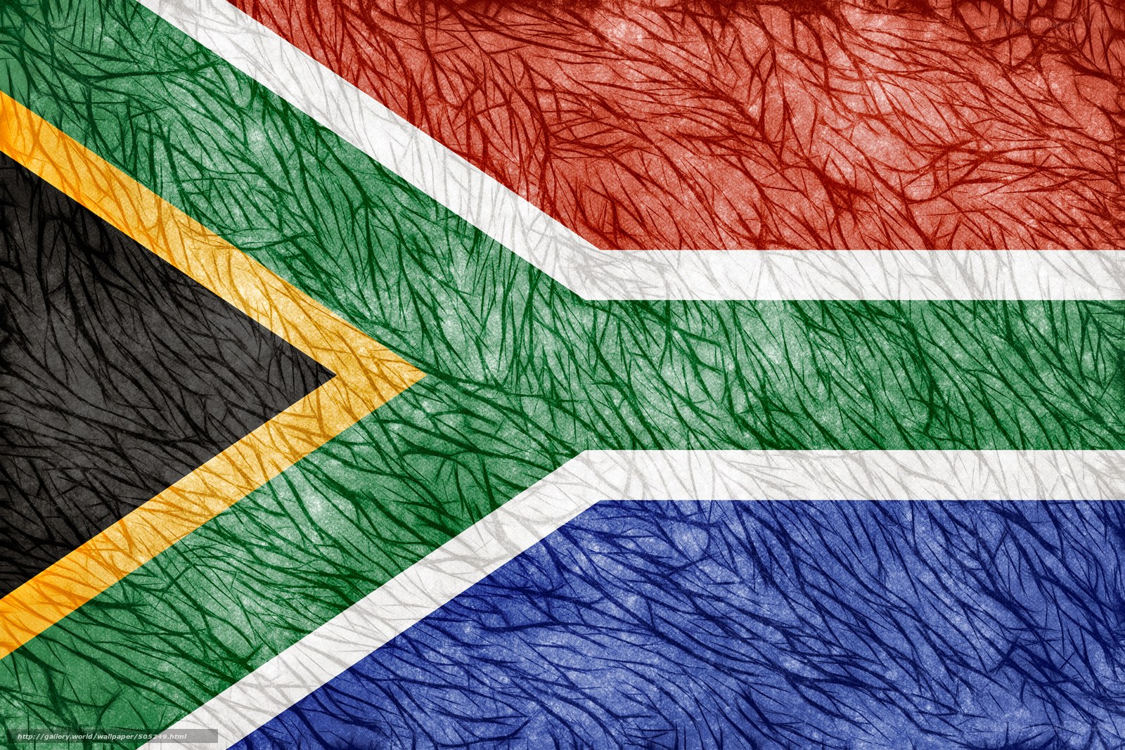 South African flag with texture