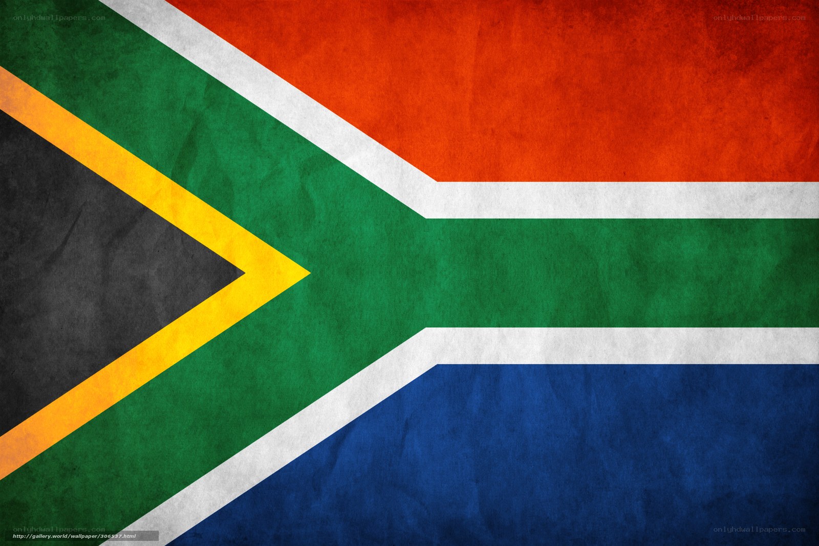 South African flag with texture