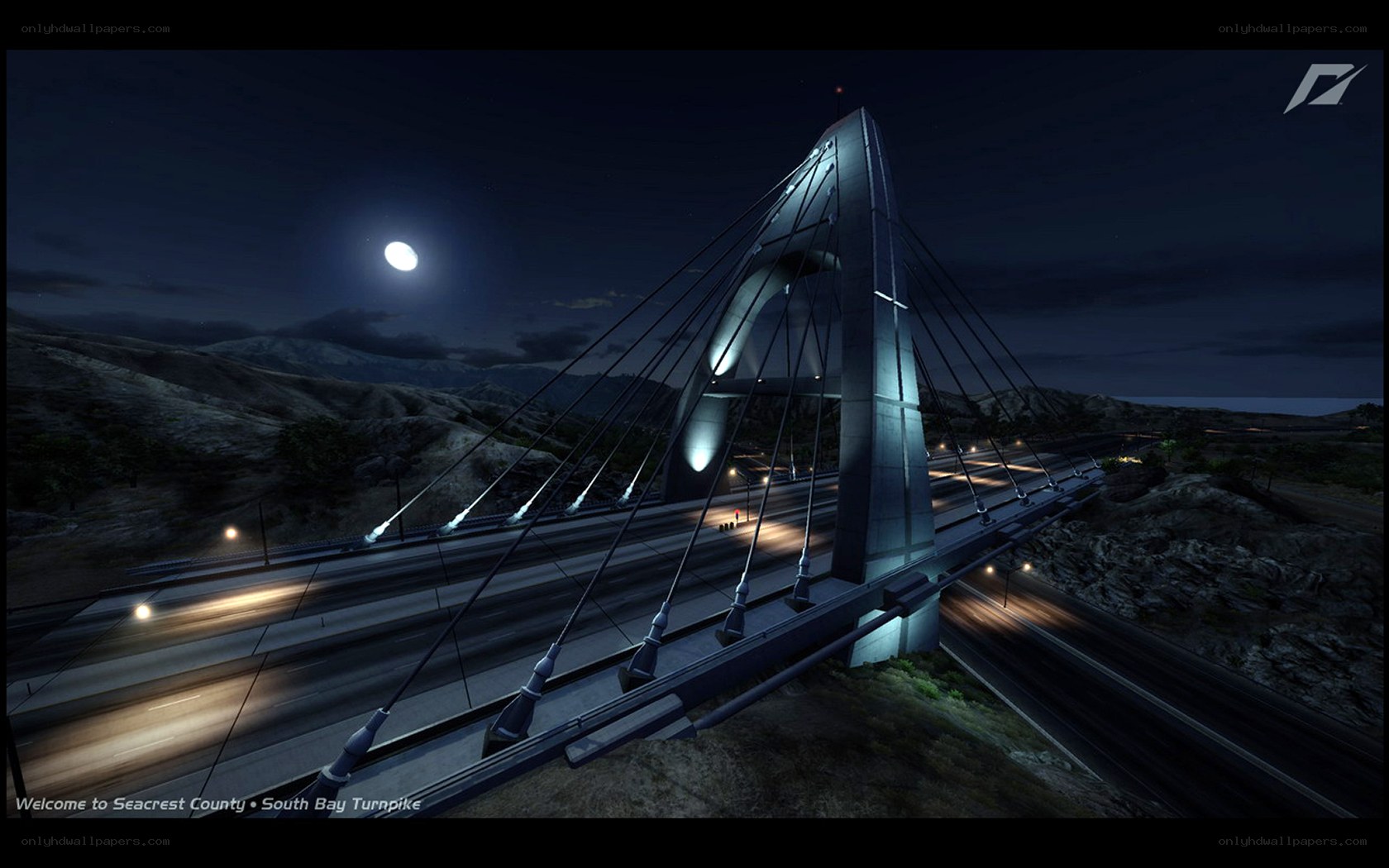 South Bay Turnpike at night