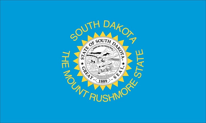 South Dakota State Flag — Blue