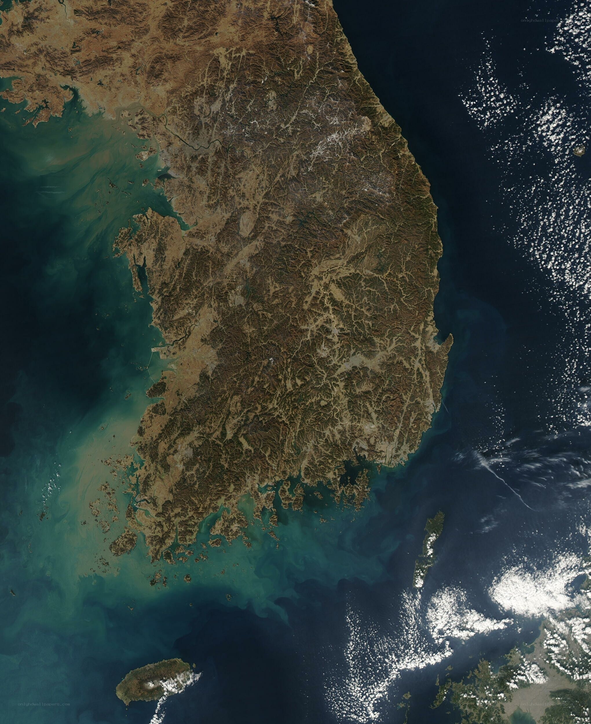 South Korea from space