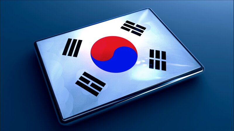 South Korean Flag on Tablet