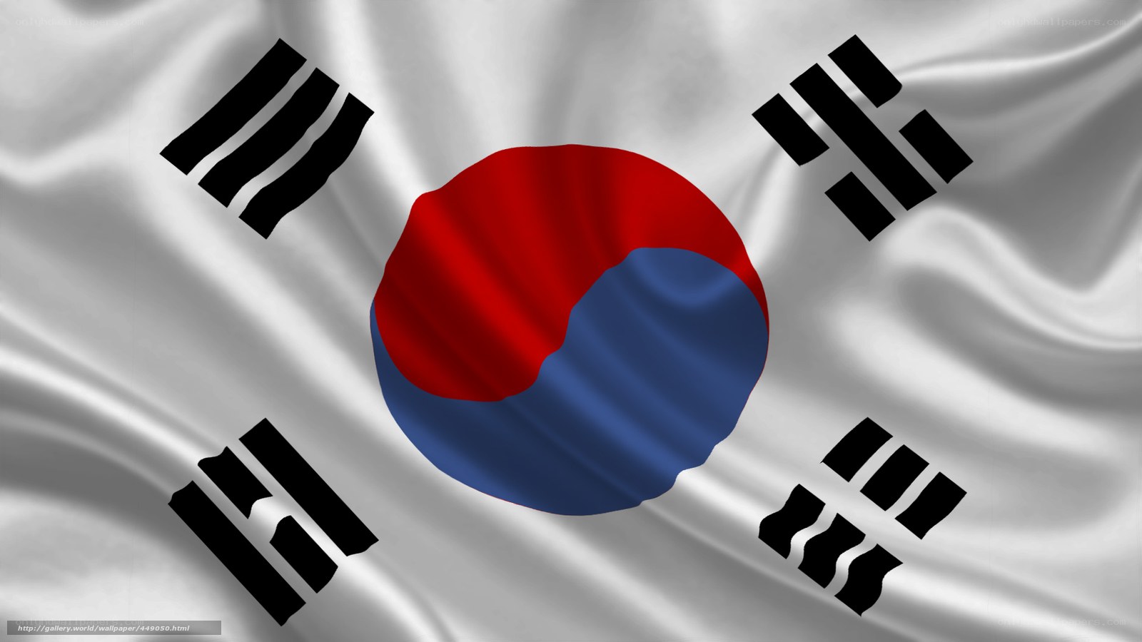 South Korean flag waving