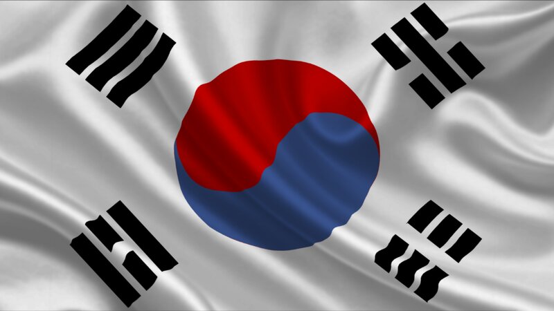 South Korean Flag — White, Neutral