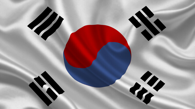 South Korean Flag — White