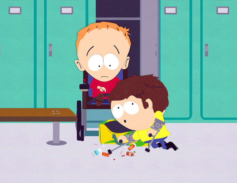 South Park boys in locker room