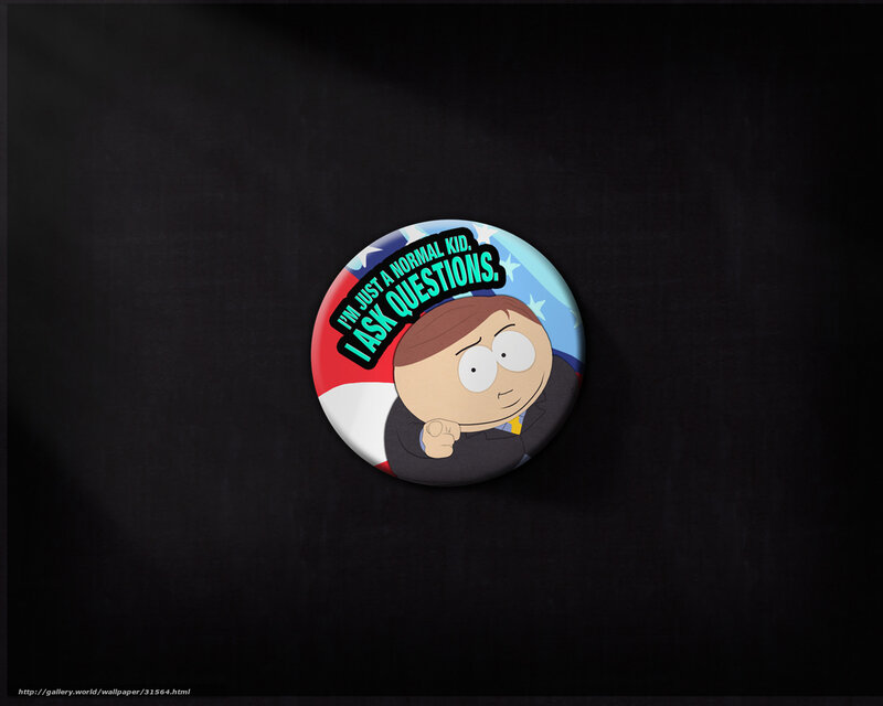 South Park button with quote