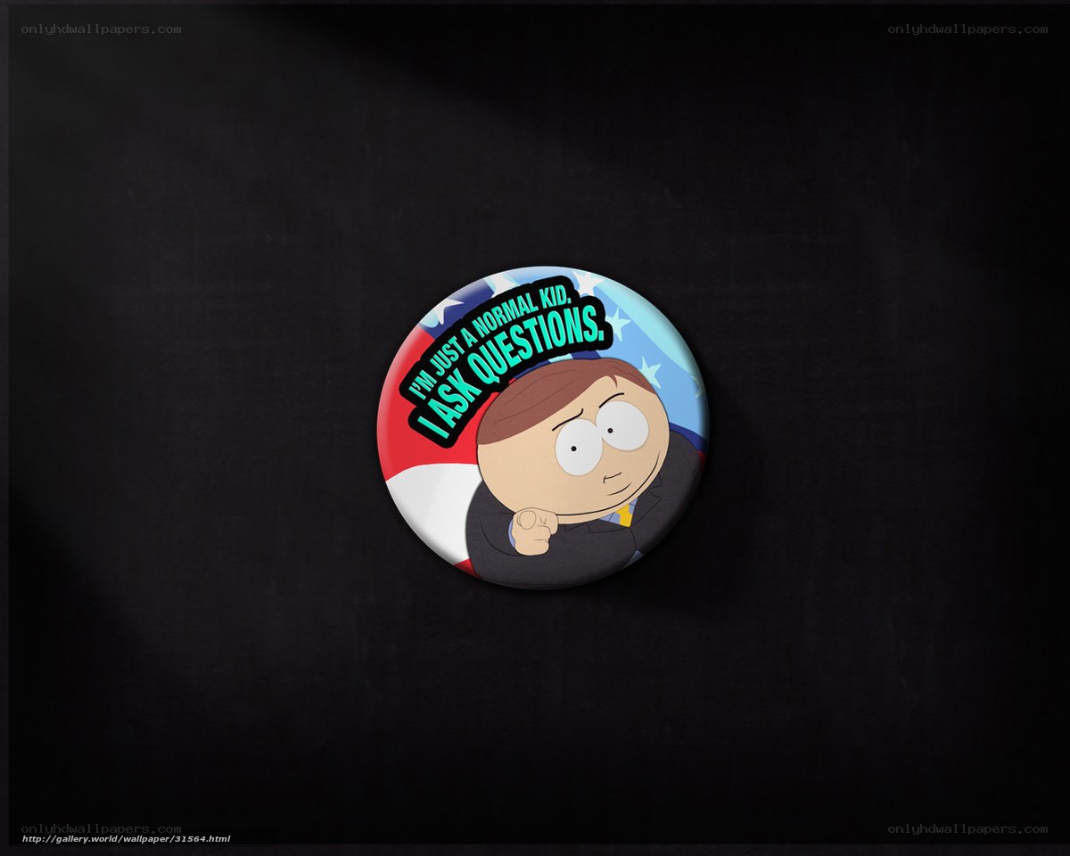 South Park button with quote