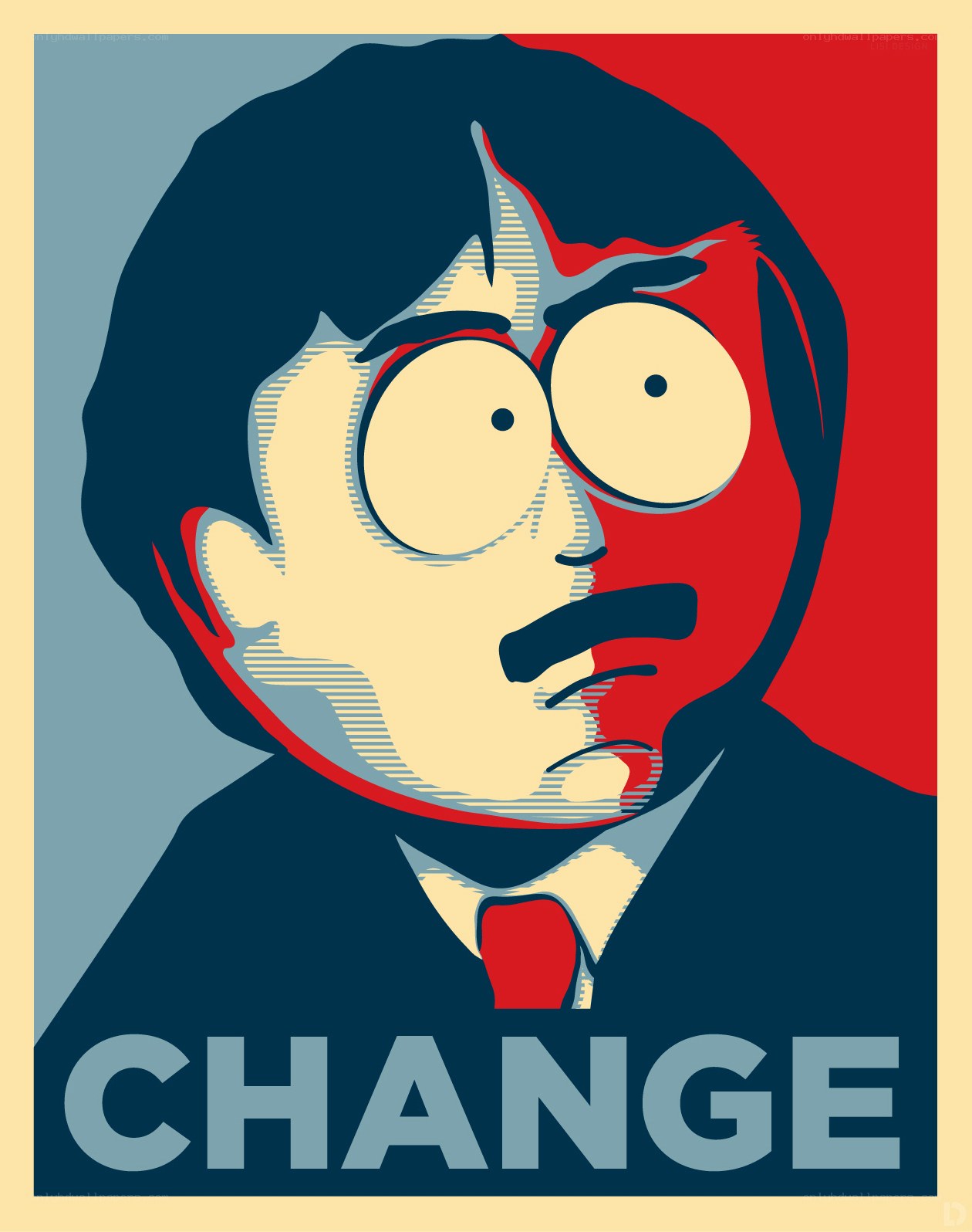 South Park character change poster